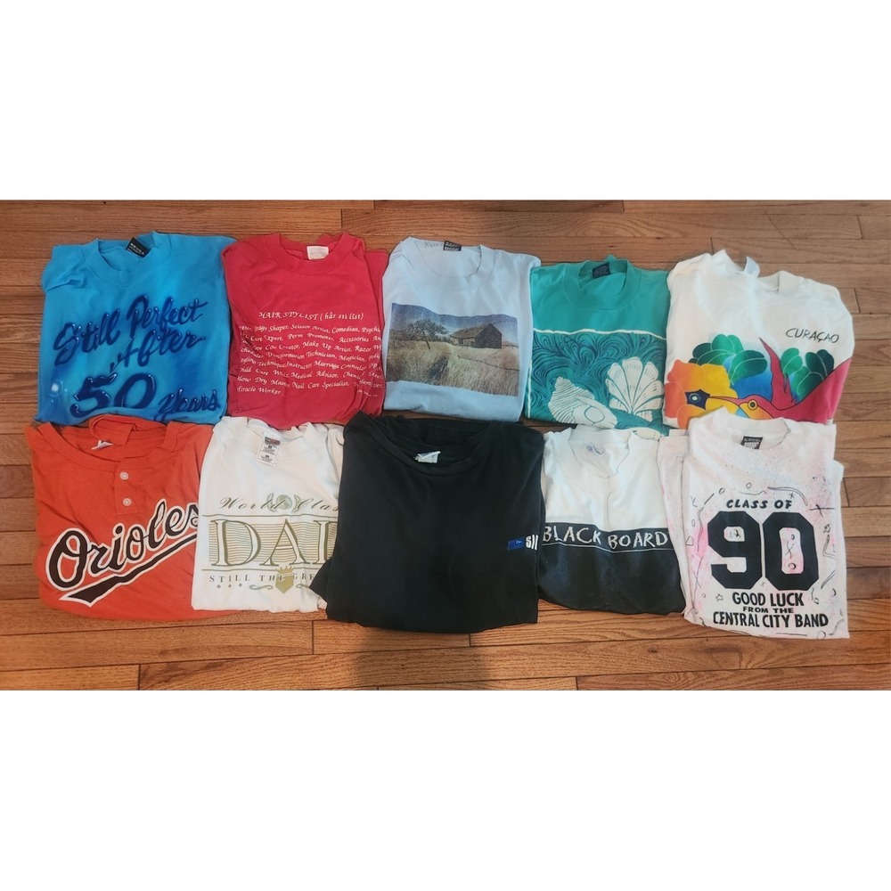 Vintage 90s Resellers T Shirt Lot Of 10 Single Stitch Sport Nature
